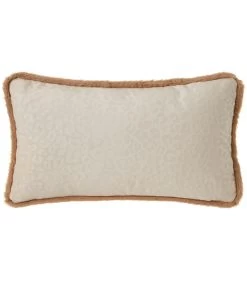 Coussin Rectangulaire Tissu Beige Et Marron
