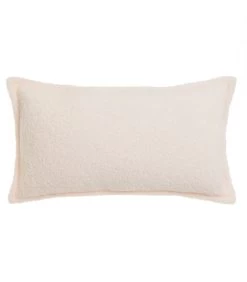 Coussin Rectangulaire Tissu Sherpa écru 50x30cm