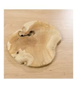 Décoration Centre De Table Rondelle De Bois Teck Naturel - Diamètre 32cm -Produits Menagers Boutique decoration centre de table rondelle de bois teck naturel diametre 32cm 5