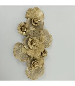 Décoration Murale En Métal Doré Fleurs 115x63x10cm -Produits Menagers Boutique decoration murale en metal dore fleurs 115x63x10cm 4