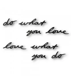 Décoration Murale En Métal Noir Love What You Do 'Mantra' - Umbra