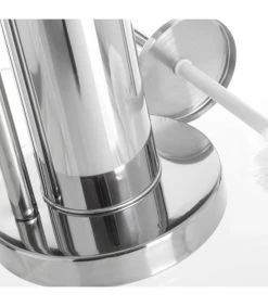 Dérouleur Papier Toilette + Brosse WC En Métal Chromé -Produits Menagers Boutique derouleur papier toilette brosse wc en metal chrome 3