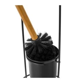 Dérouleur Papier Toilette Et Brosse WC Métal Noir -Produits Menagers Boutique derouleur papier toilette et brosse wc metal noir 2