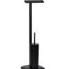 Dérouleur Papier Toilette Sur Pied + Brosse WC En Métal Noir Mat -Produits Menagers Boutique derouleur papier toilette sur pied brosse wc en metal noir mat