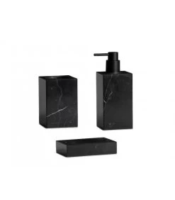 Distributeur De Savon En Marbre Noir -Produits Menagers Boutique distributeur de savon en marbre noir 2