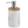 Distributeur De Savon En Résine Effet Marbre Blanc Et Bois -Produits Menagers Boutique distributeur de savon en resine effet marbre blanc et bois