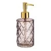 Distributeur De Savon En Verre Grisé Et ABS Doré 330ml -Produits Menagers Boutique distributeur de savon en verre grise et abs dore 330ml