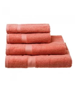 Drap De Bain / Drap De Douche 100% Coton Corail - 70x140cm