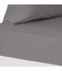 Drap Housse Gris - 180x200cm -Produits Menagers Boutique drap housse gris 180x200cm 2