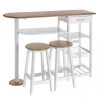 Ensemble Table Bar, Tabourets, Desserte Pour Petite Cuisine -Produits Menagers Boutique ensemble table bar tabourets desserte pour petite cuisine