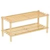 Étagère à Chaussures 2 étages En Sapin 64x26x29.5cm -Produits Menagers Boutique etagere a chaussures 2 etages en sapin 64x26x295cm