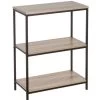 Étagère Basse Métal Noir Et Bois - Hauteur 76cm -Produits Menagers Boutique etagere basse metal noir et bois hauteur 76cm