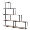 Étagère Bibliothèque Escalier En Métal Noir Et Bois 5 Niveaux 160x157x30cm -Produits Menagers Boutique etagere bibliotheque escalier en metal noir et bois 5 niveaux 160x157x30cm