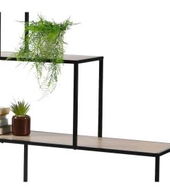 Étagère Bibliothèque Escalier En Métal Noir Et Bois 5 Niveaux 160x157x30cm -Produits Menagers Boutique etagere bibliotheque escalier en metal noir et bois 5 niveaux 160x157x30cm 2