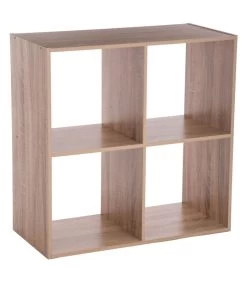 Étagère Bois 4 Casiers - 67.5x32x67.5cm