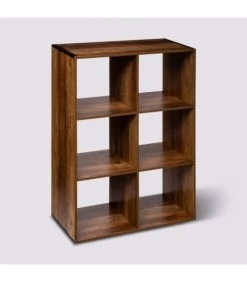 Étagère Bois 6 Casiers - 67.5x32x100.5cm -Produits Menagers Boutique etagere bois 6 casiers 675x32x1005cm 2