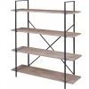 Étagère Bois Et Métal Noir 4 Étages - Hauteur 140cm -Produits Menagers Boutique etagere bois et metal noir 4 etages hauteur 140cm