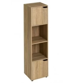 Étagère Colonne 2 Casiers + 2 Placards - 30x29x119cm