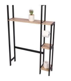 Étagère Contour WC + Dérouleur Papier WC - 78x20x150cm -Produits Menagers Boutique etagere contour wc derouleur papier wc 78x20x150cm 2