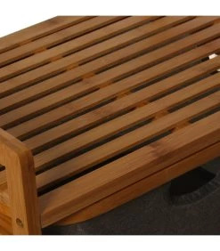 Étagère De Salle De Bain Bambou Et Tiroirs Lin Gris 44x33x84.5cm -Produits Menagers Boutique etagere de salle de bain bambou et tiroir lin gris 44x33x845cm 4