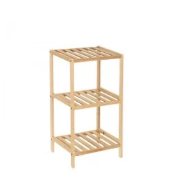 Étagère En Bois De Sapin Nature 3 Plateaux 35x30x70cm