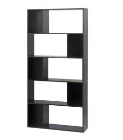 Étagère En Bois Noir 10 Casiers - Hauteur 173cm