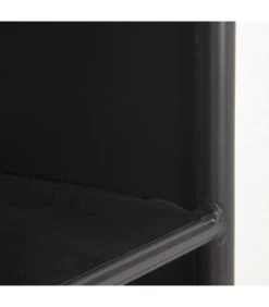 Étagère Classique Sur Pied En Métal Noir Vieilli - 56x28x160cm -Produits Menagers Boutique etagere metal dore et plateaux miroirs 80x26x170cm 2