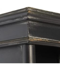 Étagère Classique Sur Pied En Métal Noir Vieilli - 56x28x160cm -Produits Menagers Boutique etagere metal dore et plateaux miroirs 80x26x170cm 3