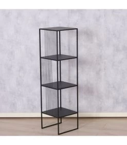 Étagère Métal Noir 4 Niveaux 30x30x115cm -Produits Menagers Boutique etagere metal noir 4 niveaux 30x30x115cm 2