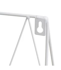 Étagère Murale En Métal Blanc Et Bois Tablette 48x12x20cm -Produits Menagers Boutique etagere murale en metal blanc et bois tablette 48x12x20cm 2