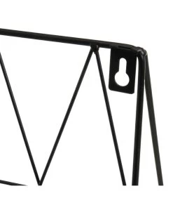 Étagère Murale En Métal Noir Et Bois Tablette 48x12x20cm -Produits Menagers Boutique etagere murale en metal noir et bois tablette 48x12x20cm 2