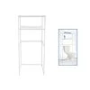Étagère Pont WC En Métal Et Plastique Blanc 2 Étages -Produits Menagers Boutique etagere pont wc en metal et plastique blanc 2 etages