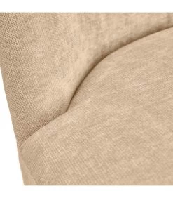 Fauteuil Beige Tissu Chenille Pieds En Bois 52x58x71cm -Produits Menagers Boutique fauteuil beige tissu chenille pieds en bois 52x58x71cm 3