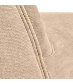 Fauteuil Beige Tissu Chenille Pieds En Bois 52x58x71cm -Produits Menagers Boutique fauteuil beige tissu chenille pieds en bois 52x58x71cm 4