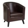 Fauteuil Club Similicuir Marron -Produits Menagers Boutique fauteuil club similicuir marron
