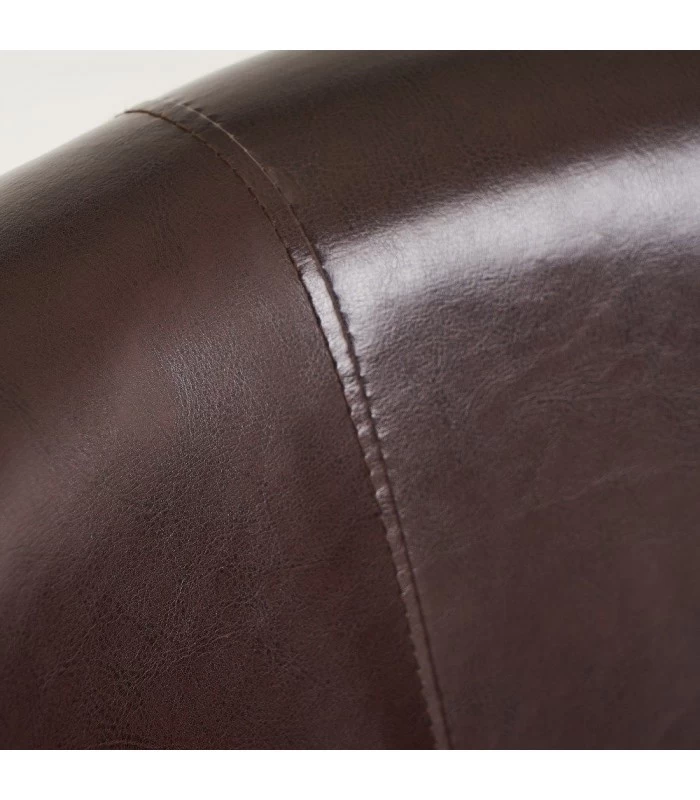 Fauteuil Club Similicuir Marron 7 Fauteuil Club Similicuir Marron – Image 5