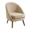 Fauteuil Compact Et Enveloppant Beige Tissu Chenille -Produits Menagers Boutique fauteuil compact et enveloppant beige tissu chenille