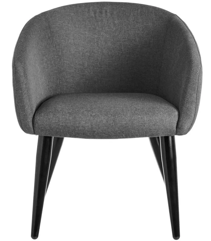 Fauteuil Gris Foncé Et Pieds Métal Noir - 60x58x77cm 6 Fauteuil Gris Foncé Et Pieds Métal Noir - 60x58x77cm – Image 4