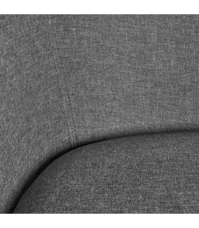 Fauteuil Gris Foncé Et Pieds Métal Noir - 60x58x77cm 7 Fauteuil Gris Foncé Et Pieds Métal Noir - 60x58x77cm – Image 5