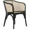 Fauteuil Orme Noir Et Rotin Cannage -Produits Menagers Boutique fauteuil orme noir et rotin cannage