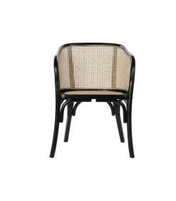 Fauteuil Orme Noir Et Rotin Cannage -Produits Menagers Boutique fauteuil orme noir et rotin cannage 3