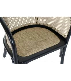 Fauteuil Orme Noir Et Rotin Cannage -Produits Menagers Boutique fauteuil orme noir et rotin cannage 5