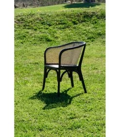 Fauteuil Orme Noir Et Rotin Cannage -Produits Menagers Boutique fauteuil orme noir et rotin cannage 6
