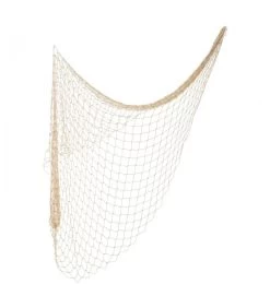 Filet De Pêche Décoratif En Coton Beige 150x200cm