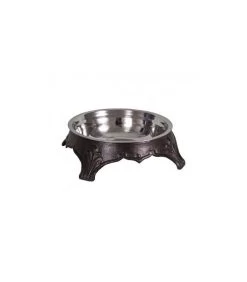 Gamelle Pour Chien Ronde Base Fonte Et Métal Chromé