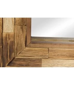 Grand Miroir Carré En Bois Recyclé Rustique -Produits Menagers Boutique grand miroir carre en bois recycle rustique 2