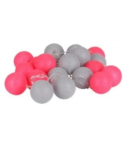 Guirlande Lumineuse Led à Piles Multicolore - Gris Et Rose