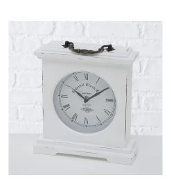 Horloge à Poser En Bois Blanc -Produits Menagers Boutique horloge a poser en bois blanc 3