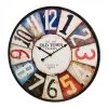 Horloge Murale Ronde Multicolore En Bois MDF Old Town -Produits Menagers Boutique horloge murale ronde multicolore en bois mdf old town