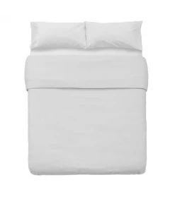 Housse De Couette Lit Double Blanc - 220x240cm
